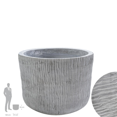 Ghiveci plante H29xD37 cm. gri ciment