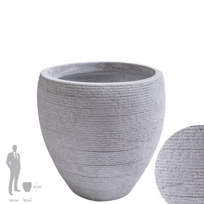 Ghiveci plante H30xD30 cm. gri ciment