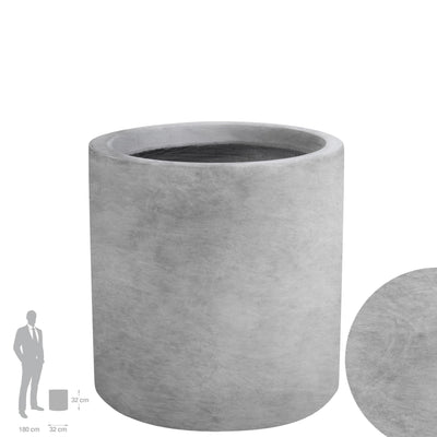 Ghiveci plante H32xD32 cm gri