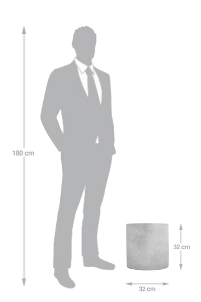 Ghiveci plante H32xD32 cm gri