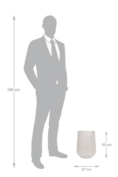 Ghiveci plante H35xD27 cm gri deschis