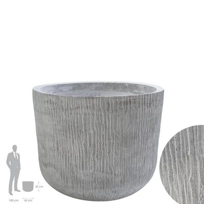 Ghiveci plante H36xD44 cm. gri ciment