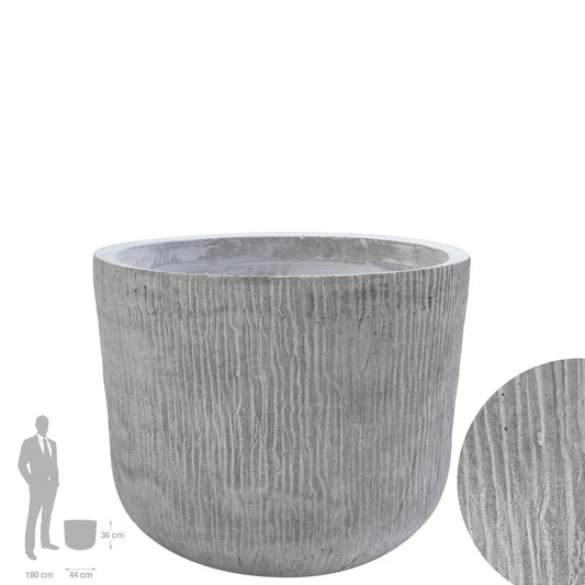 Ghiveci plante H36xD44 cm. gri ciment