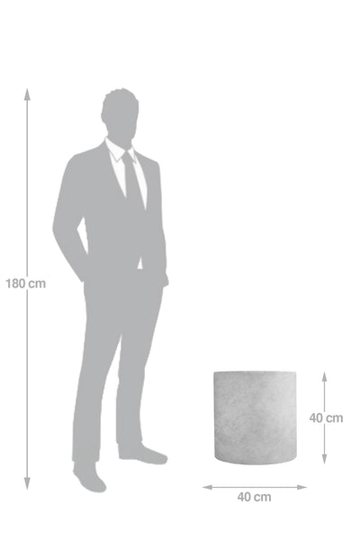 Ghiveci plante H40xD40 cm. gri ciment