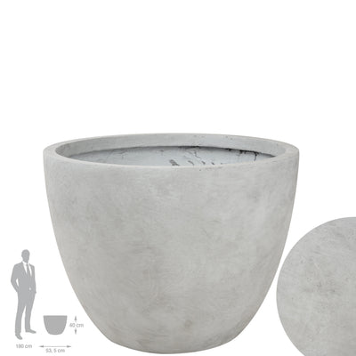 Ghiveci plante H40xD53.5 cm. gri ciment