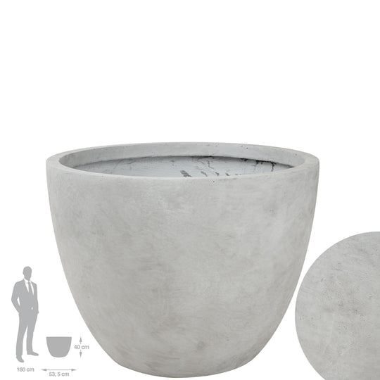 Ghiveci plante H40xD53.5 cm. gri ciment