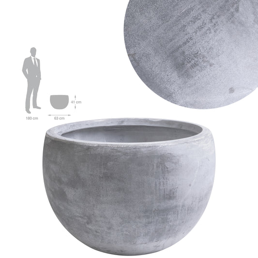 Ghiveci plante H41xD63 cm. gri ciment
