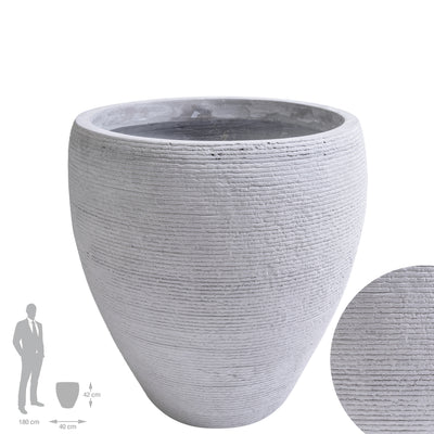 Ghiveci plante H42xD40 cm. gri ciment