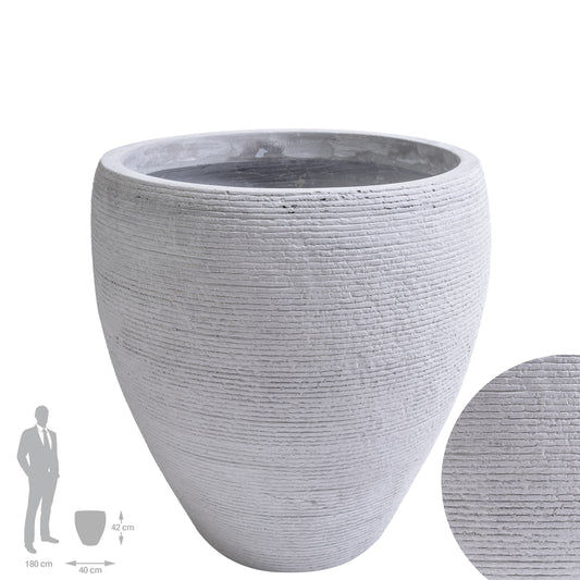 Ghiveci plante H42xD40 cm. gri ciment