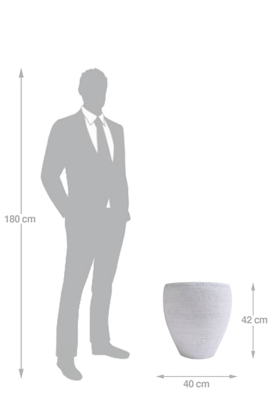 Ghiveci plante H42xD40 cm. gri ciment