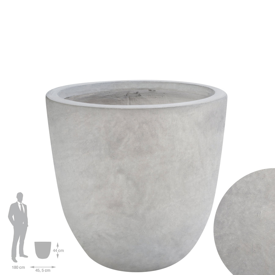 Ghiveci plante H44xD45.5 cm. gri ciment