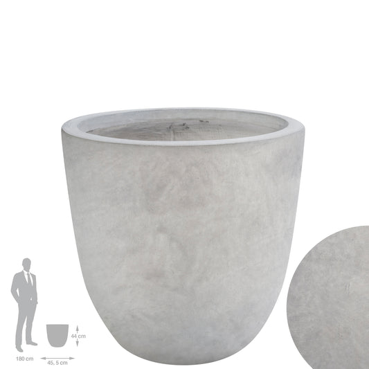 Ghiveci plante H44xD45.5 cm. gri ciment