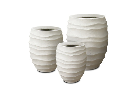 Ghiveci plante H45xD35 cm crem