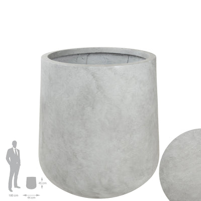 Ghiveci plante H45xD44 cm.gri ciment