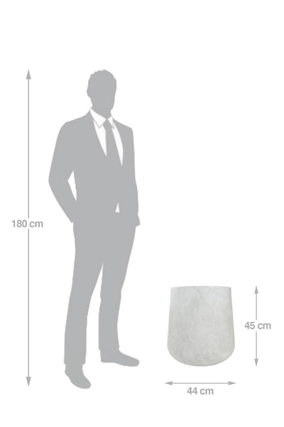 Ghiveci plante H45xD44 cm.gri ciment