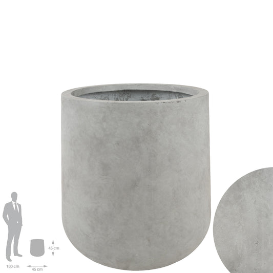 Ghiveci plante H45xD45 cm. gri ciment