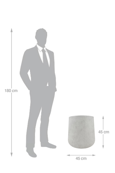 Ghiveci plante H45xD45 cm. gri ciment