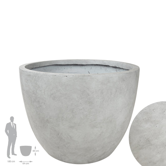 Ghiveci plante H48xD64 cm gri ciment