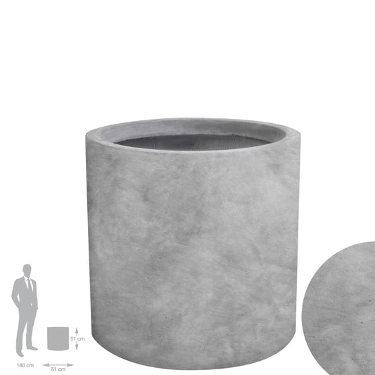 Ghiveci plante H51xD51 cm. gri ciment