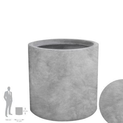Ghiveci plante H51xD51 cm. gri ciment