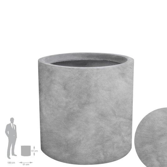 Ghiveci plante H51xD51 cm. gri ciment