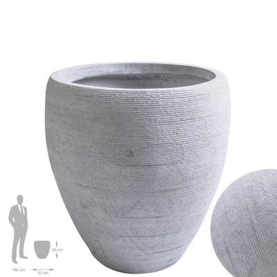 Ghiveci plante H55xD52 cm. gri ciment
