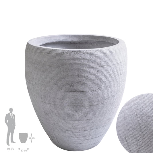 Ghiveci plante H55xD52 cm. gri ciment