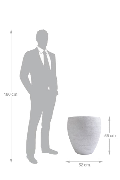 Ghiveci plante H55xD52 cm. gri ciment