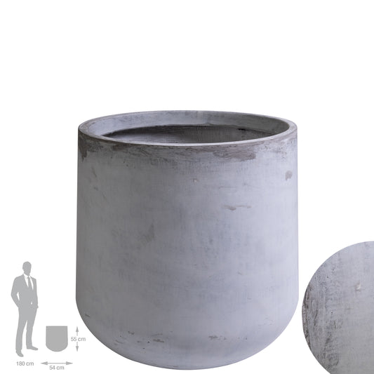 Ghiveci plante H55xD54 cm. gri ciment