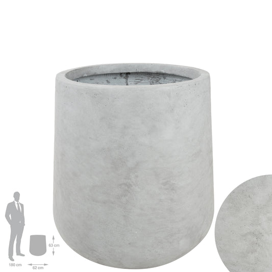 Ghiveci plante H63xD62 cm.gri ciment
