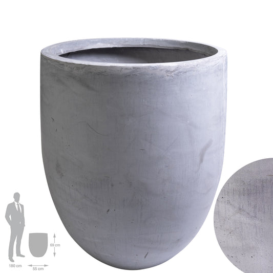 Ghiveci plante H69xD55 cm. gri ciment