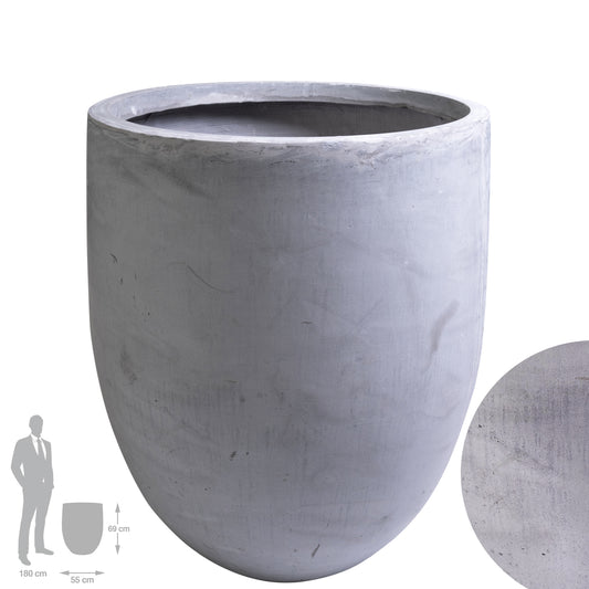 Ghiveci plante H69xD55 cm. gri ciment