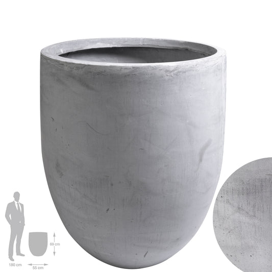 Ghiveci plante H69xD55 cm. gri ciment