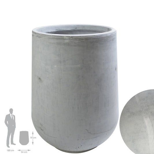 Ghiveci plante H70xD54 cm. gri ciment