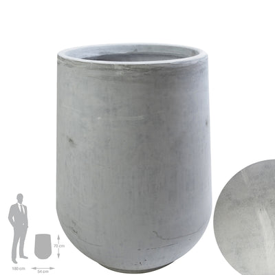 Ghiveci plante H70xD54 cm. gri ciment