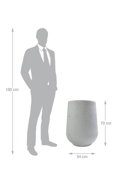 Ghiveci plante H70xD54 cm. gri ciment