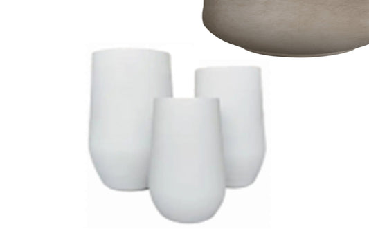 Ghiveci plante H80xD40 cm gri texturat