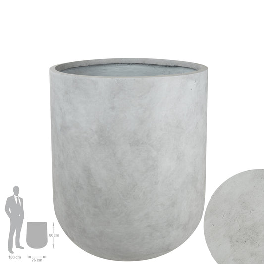 Ghiveci plante H80xD76 cm. gri ciment