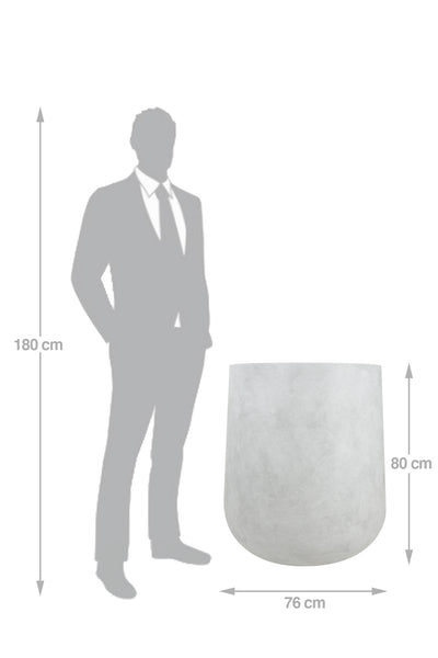 Ghiveci plante H80xD76 cm. gri ciment