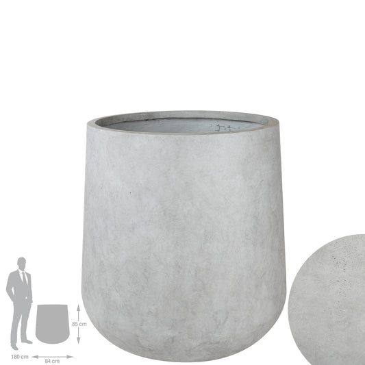 Ghiveci plante H85xD84 cm. gri ciment
