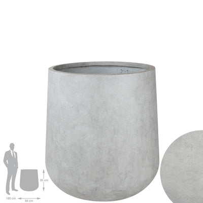 Ghiveci plante H85xD84 cm. gri ciment