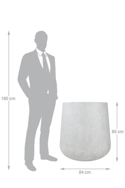 Ghiveci plante H85xD84 cm. gri ciment