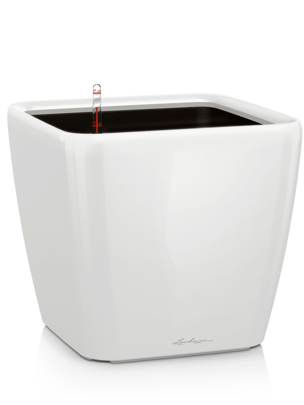 Ghiveci plante L21xW21xH20cm Lechuza Premium Quadro LS 21 All Inclusive Set White