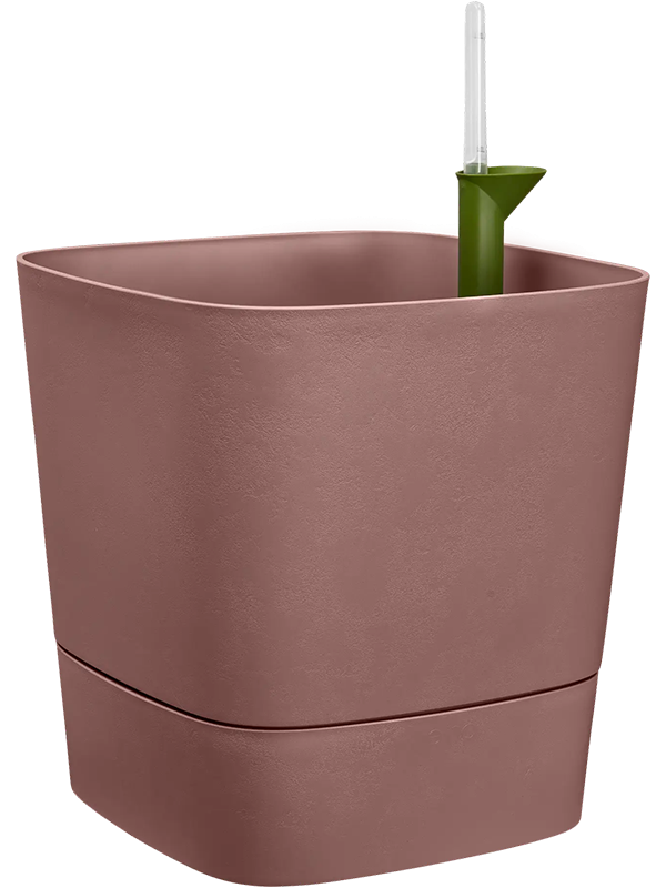 Ghiveci plante L30xW30xH30cm Greensense Aqua Care Square Clay Brown