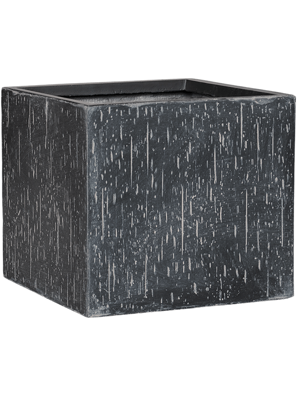 Ghiveci plante L40xW40xH36cm Baq Raindrop Cube Anthracite