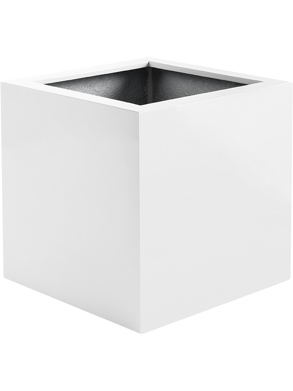 Ghiveci plante L40xW40xH40cm Argento Cube Matt White