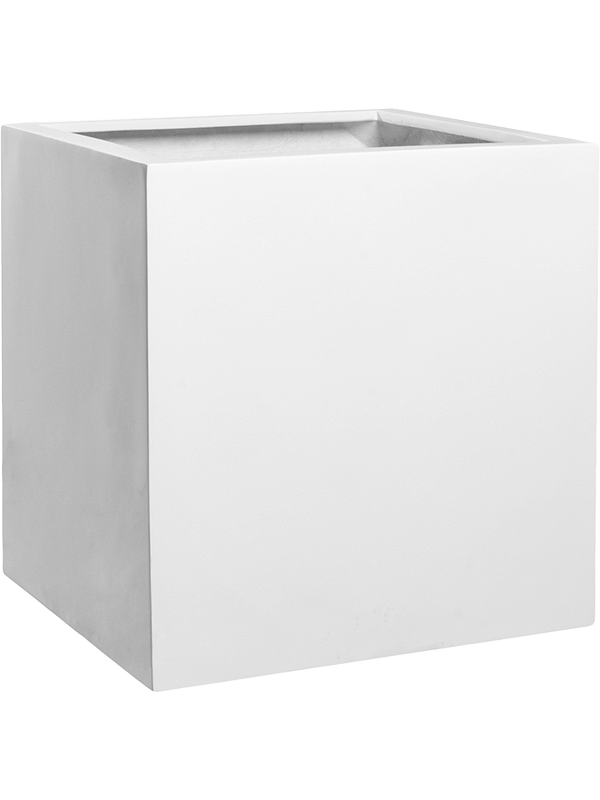 Ghiveci plante L40xW40xH40cm Fiberstone Block M Glossy White