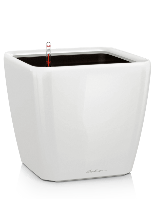 Ghiveci plante L50xW50xH47cm Lechuza Premium Quadro LS 50 All Inclusive Set White