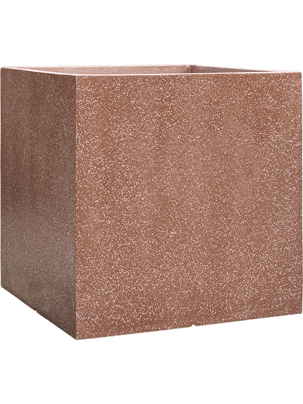 Ghiveci plante L50xW50xH50cm Baq Terrazzo Cube Mocha