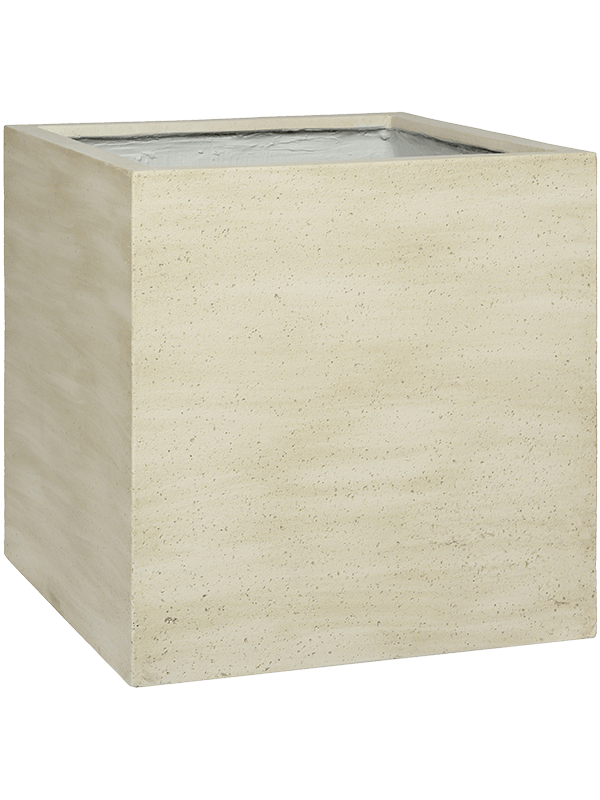 Ghiveci plante L50xW50xH50cm Cement & Stone Block L Beige Washed